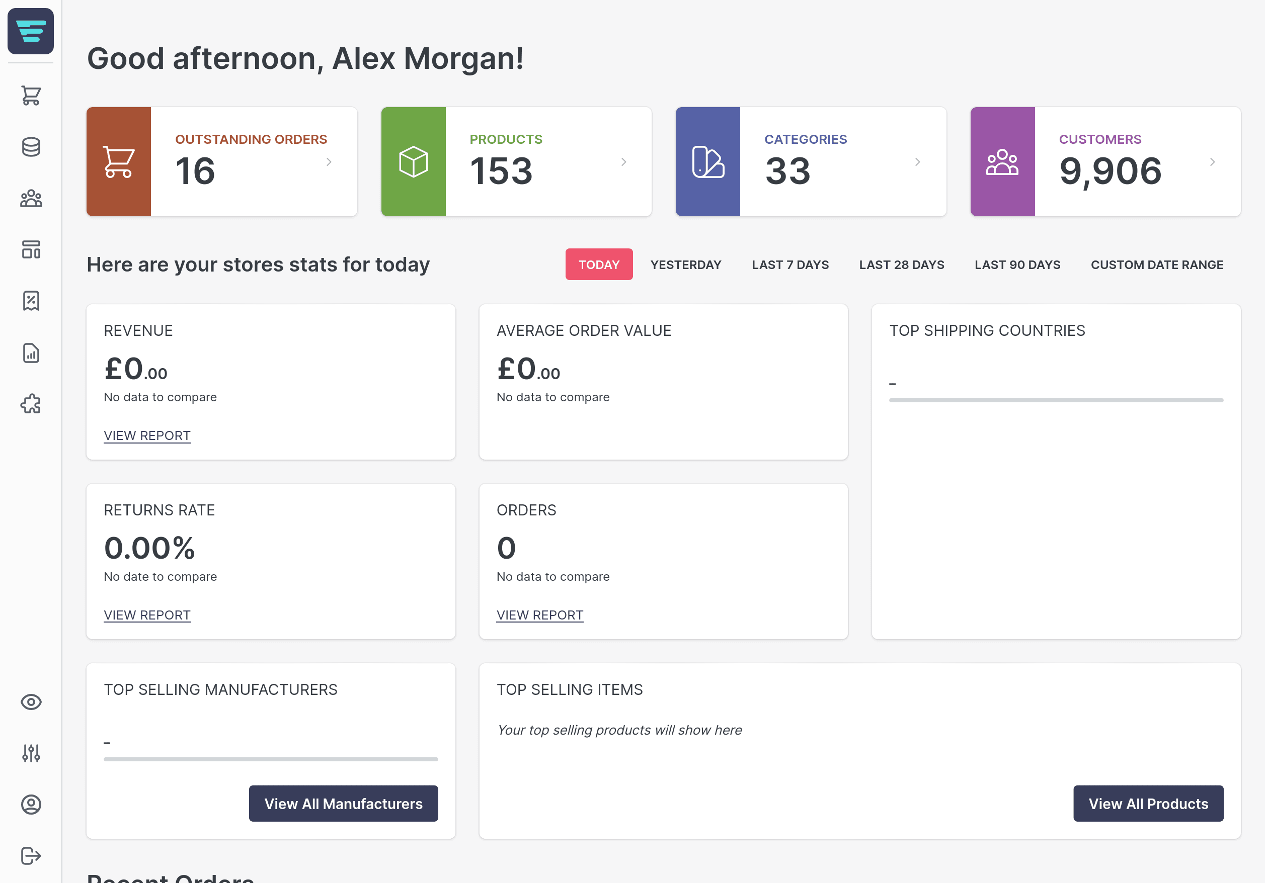 Country Cow Designs dashboard
