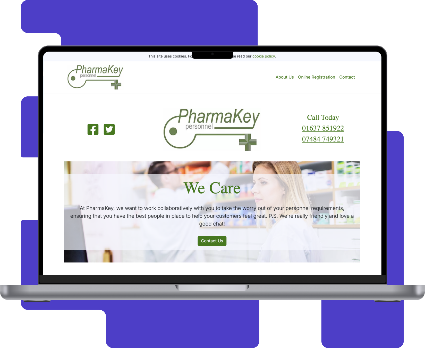 Screenshot of the PharmaKey website