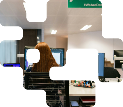 Woman at desk with computer